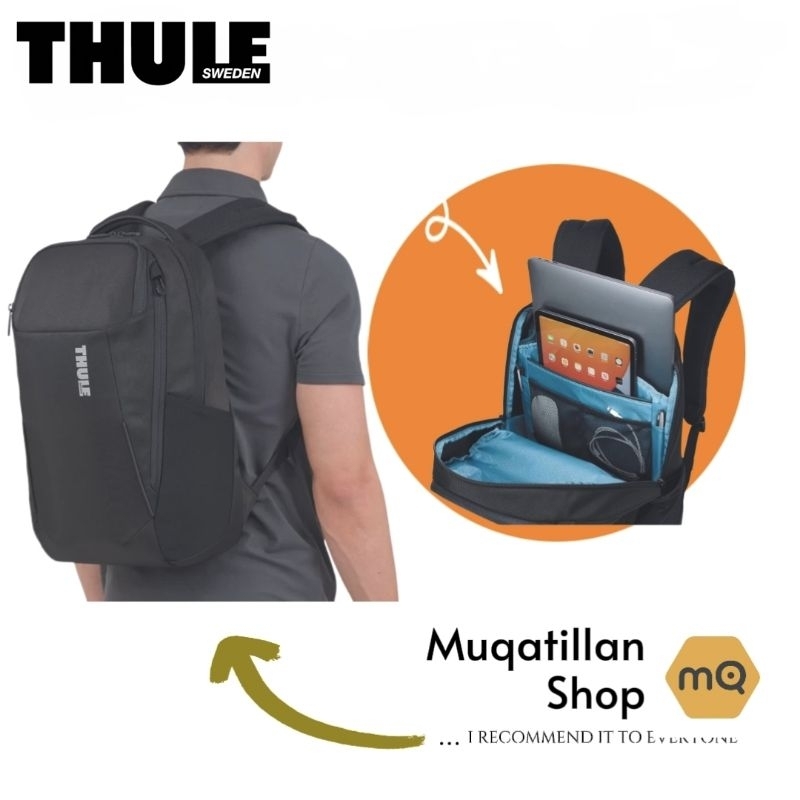 Tas Thule Accent Tas Laptop Backpack 23L – Black