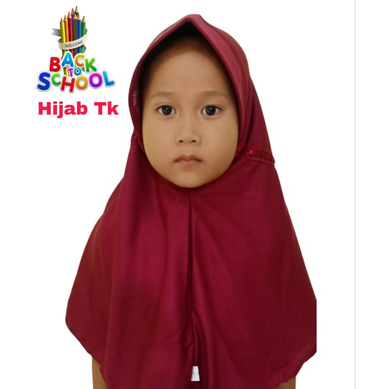 Hijab Bergo Anak Sekolah TK Elrahma