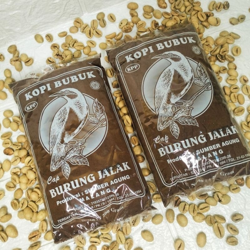 

2 pcs kopi bubuk asli cap jalak kemasan 200 gram - kopi bubuk - kopi murah