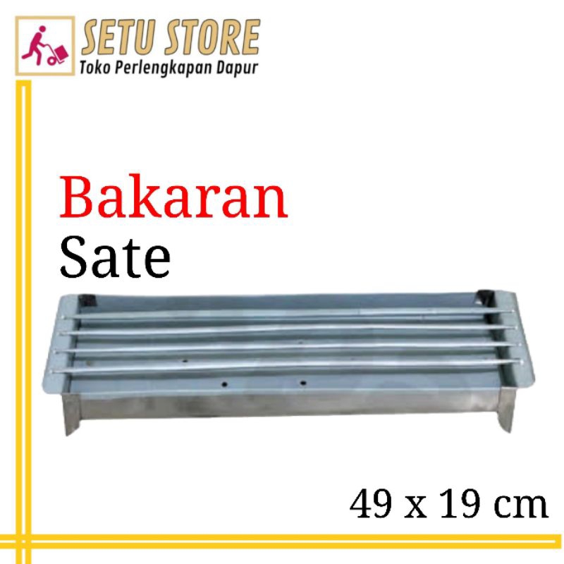 Pemanggang sate alat bakar ikan ayam dengan wadah arang batubara Bakaran Arang Sate