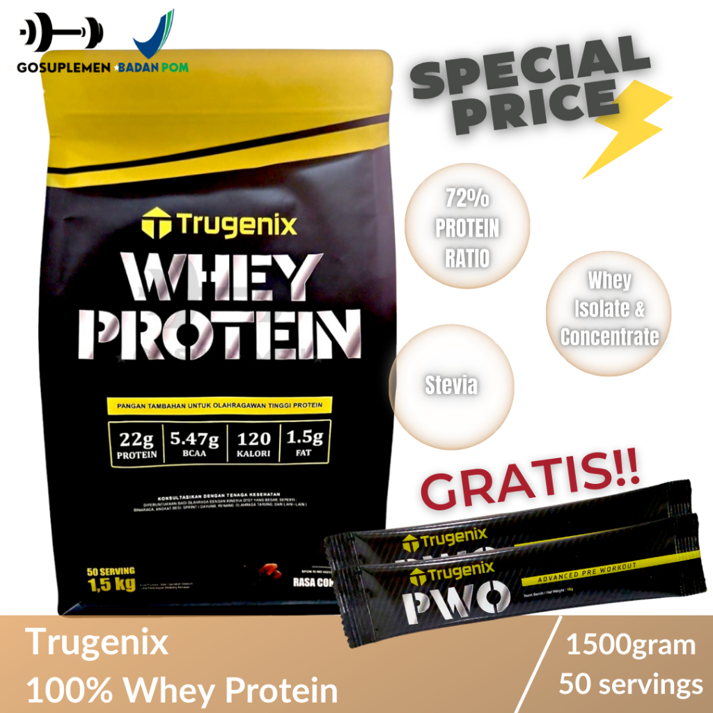 TRUGENIX 100% WHEY PROTEIN ISOLATE 50 servings Whey Pro Isolate BLEND