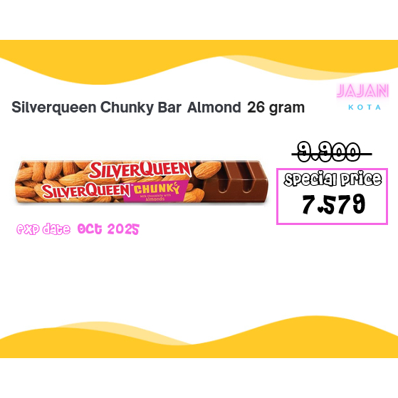 

Silverqueen Chunky Bar Almond 26 gram