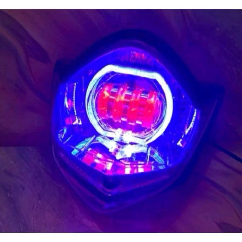 Reflektor Plus Mika Kaca Lampu Depan Vixion Old Set Biled Daymaker Lensa 4 Mata Biled Vixion Old 8D