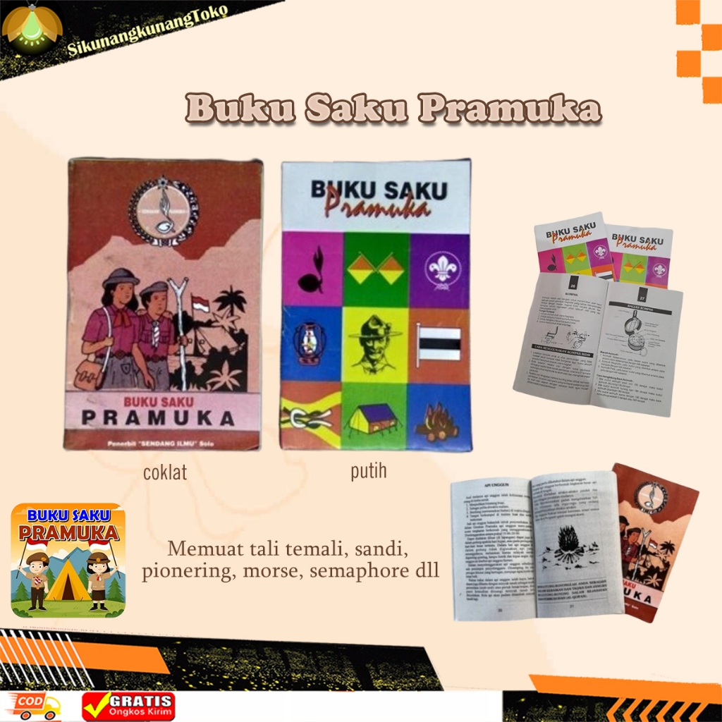 

(SKN) Buku Saku Pramuka Lengkap Anak Sekolah SKU Untuk Siaga Penggalang dan Penegak SKK SD SMP SMA BSP Sampul Putih Coklat Biru Isi Sesuai kwarnas