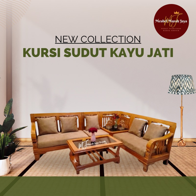 KURSI/SOFA SUDUT KAYU JATI