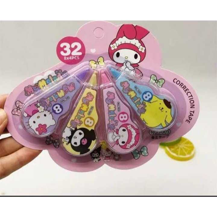 

Tipe x CORRECTION TAPE karakter SANRIO 1 set isi 4 pcs