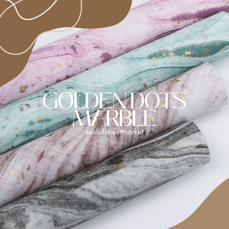 

GOLDEN DOTS MARBLE FLOWER WRAPPING CELLOPHANE WATERPROOF KERTAS BUKET BUNGA TISSUE PAPER PEMBUNGKUS TERMURAH