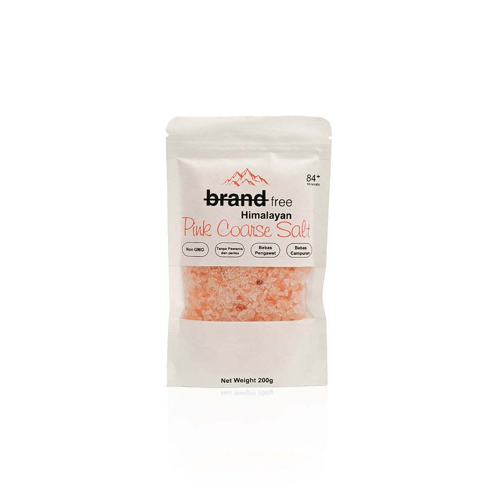 

Garam Himalaya Kasar Brandfree Pink Coarse Himalayan Salt 200gr - HALAL Non GMO Tanpa Pewarna Perisa Pengawet