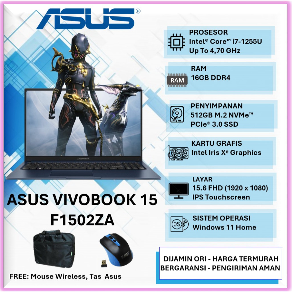 Asus Vivobook F1502ZA intel core i7 40GB 1TB SSD 15 inch Full HD IPS Touchscreen