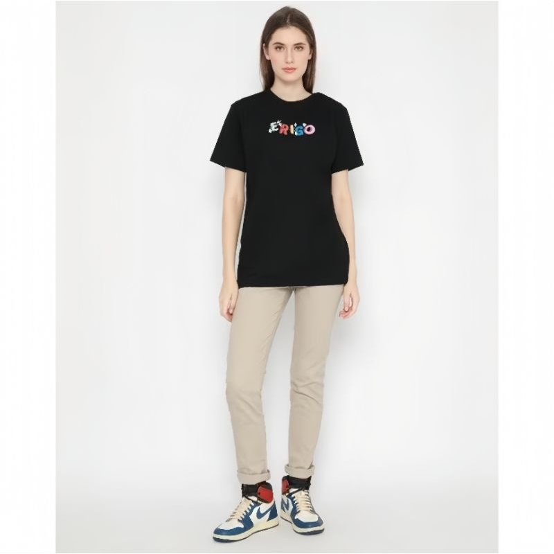 KAOS l T SHIRT ERIGO VINTAGE GANG BLACK UNISEX