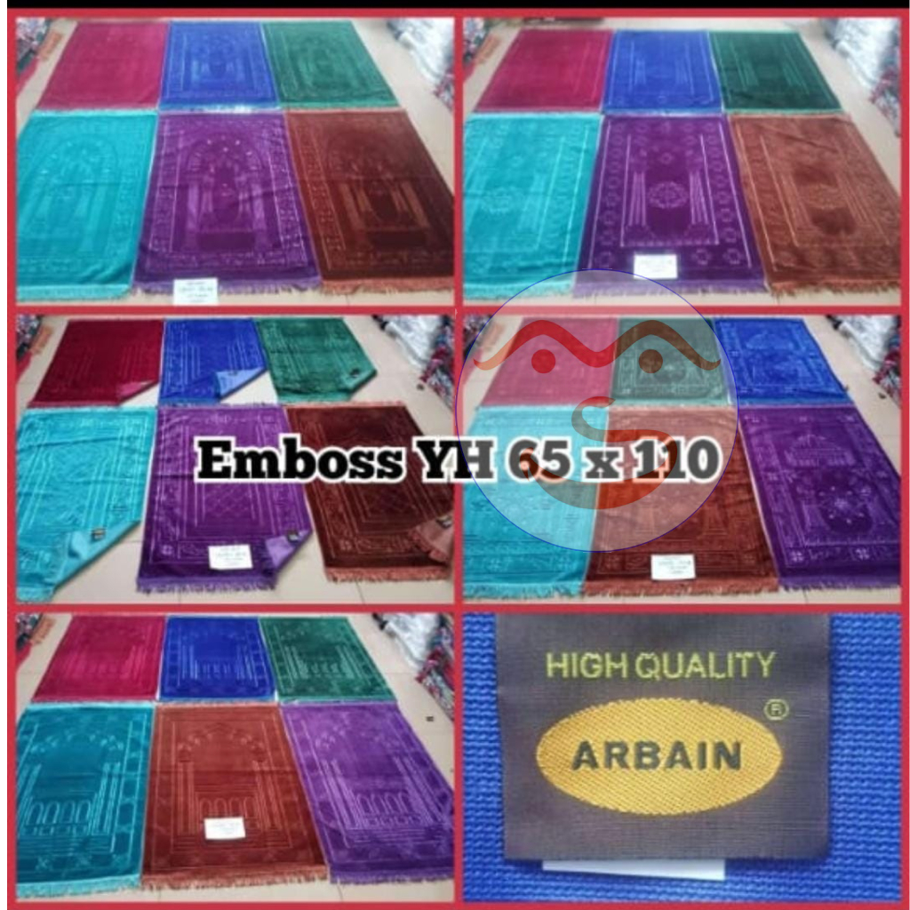 Arbain Sajadah Turki / Turkey / Turkiye Emboss Besar 65x110