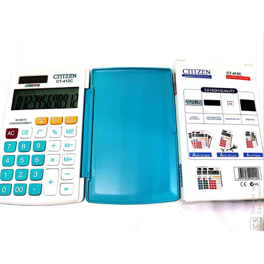 

[1 Pcs] Calculator Mini 12 Digit CT-412C / Kalculator Mini 12 Digit CT-412C Check&Correct