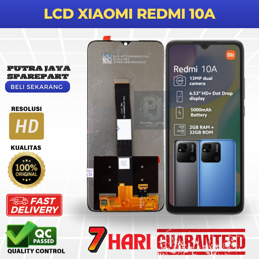 LCD TOUCHSCREEN XIAOMI REDMI 10A / LCD XIAOMI REDMI 10A ORIGINAL