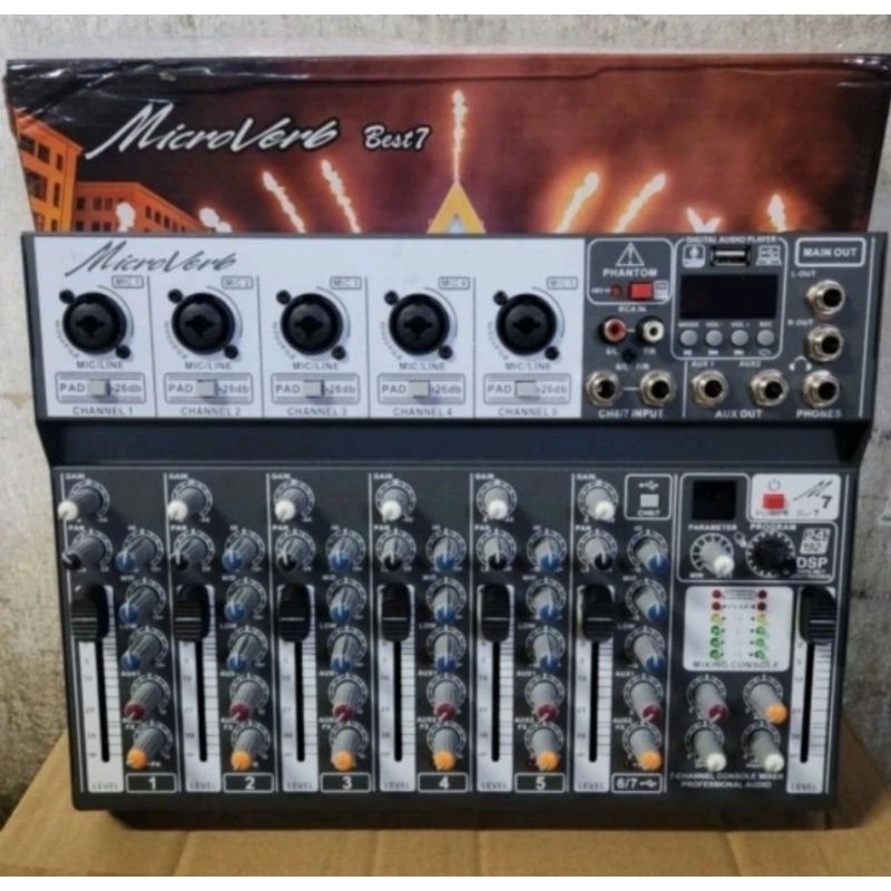 Mixer Microverb Best7 7 Channel ORIGINAL