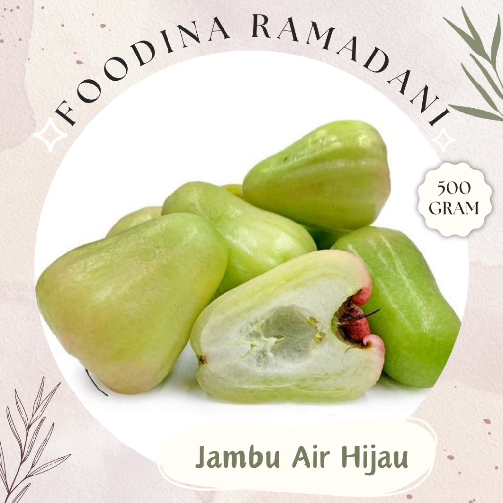 

JAMBU AIR Hijau Deli - Water Apple Fresh [ Berat 500gr ] Harga Per 0,5 Kg