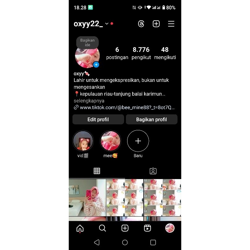 jual akun ig/instagram 6k followers