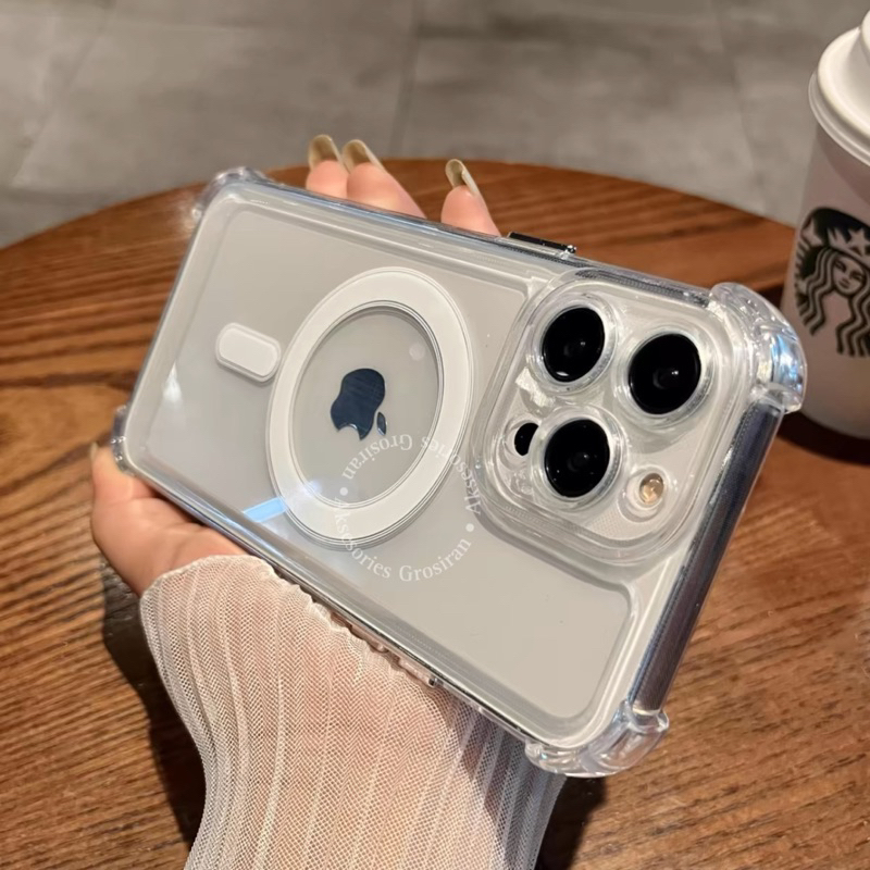 HOT DEALS NEW !! AIRBAG CASE MAGSAFE ACRYLIC ANTI KUNING & ANTI SHOCK-PROOF PRO CAMERA IPHONE X XR