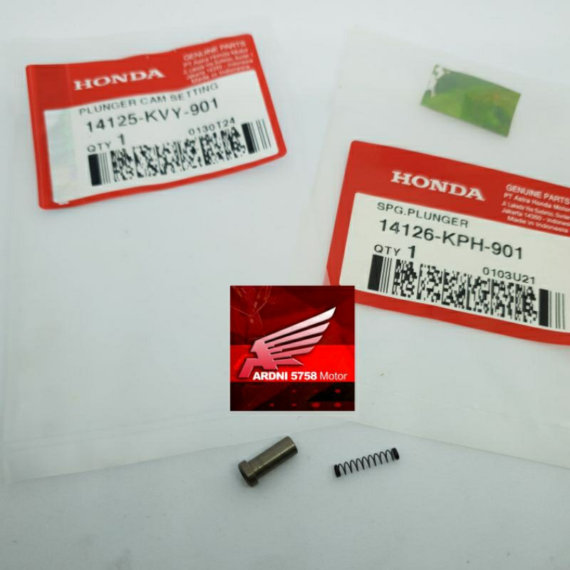 PLUNGER CAM SETTING & SPRING PLUNGER OTOMATIS NOKEN AS BEAT SCOOPY SPACY KARBU 14125KVY901 14126KPH9
