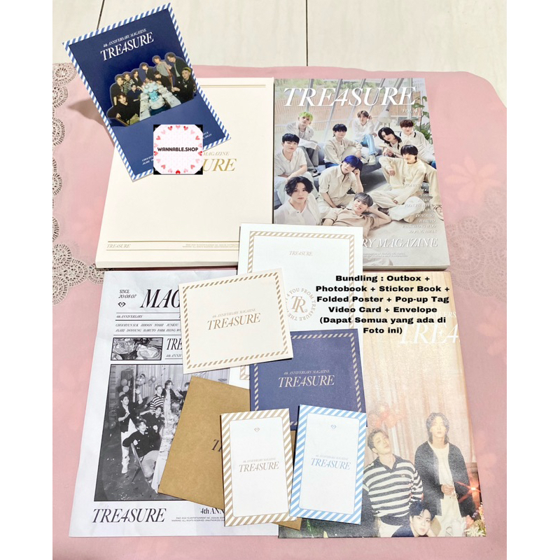 [READY STOCK] SHARING OFFICIAL TREASURE 4TH ANNIVERSARY MAGAZINE PHOTOCARD POB YG SELECT HYUNSUK JIH