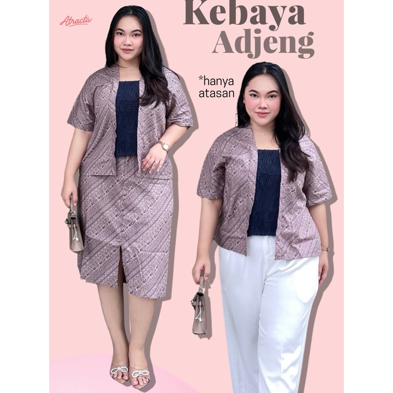 Harga Miring Atractiv Kebaya Batik Jumbo Wanita Ld120 Ld130 Ld142 Ld150 Batik Kutubaru Jumbo Atasan
