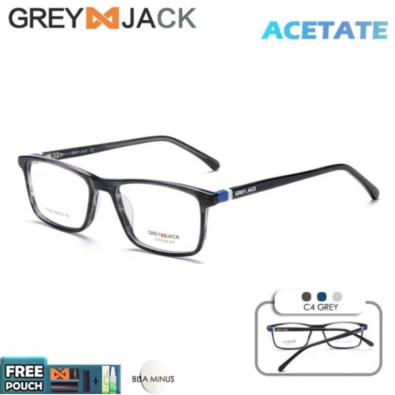 Grey Jack Frame Kacamata Bentuk Kotak