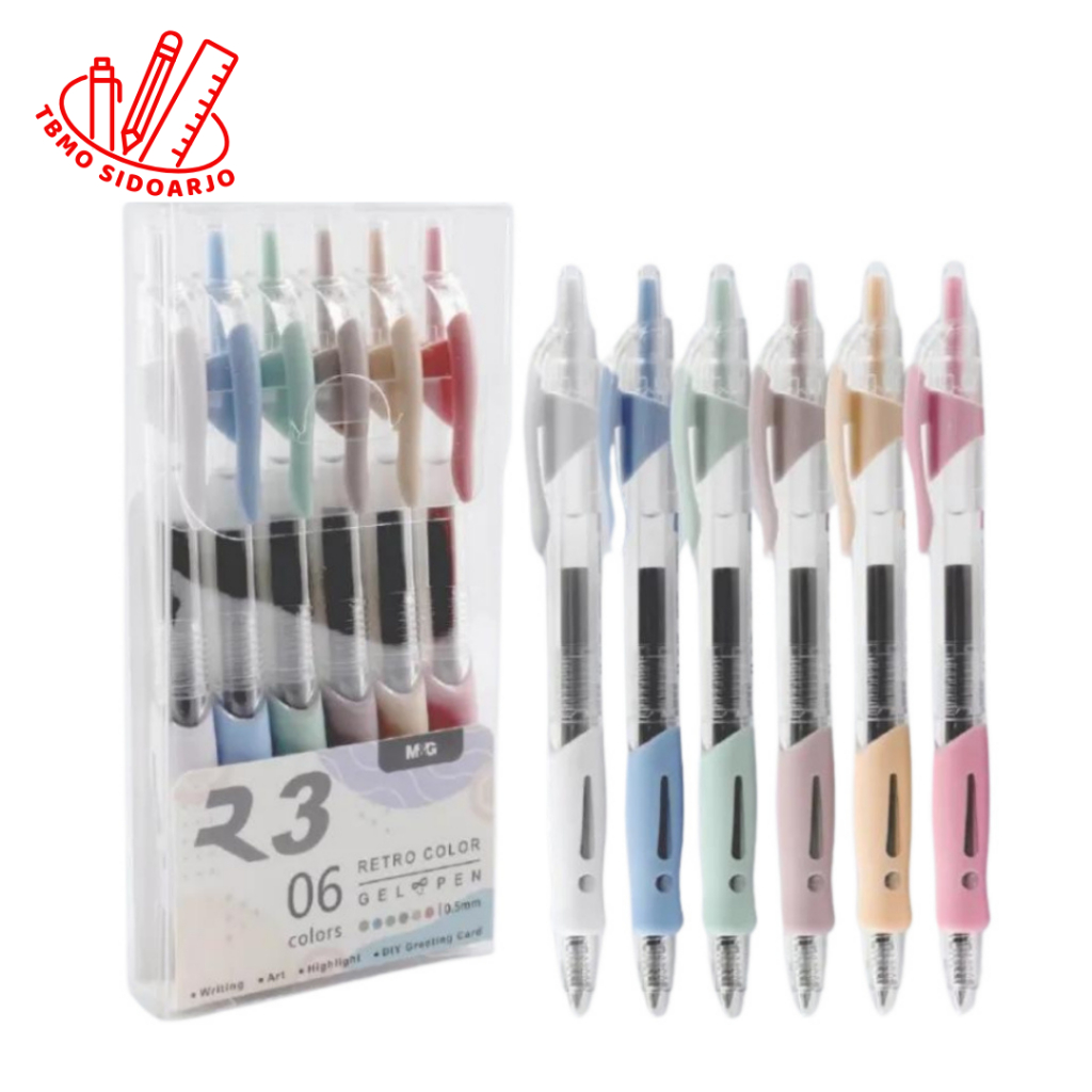 

TBMO M&G Bolpen Gel / Pulpen Gel Retro 0.5 Set Isi 6 Warna - AGP023R4