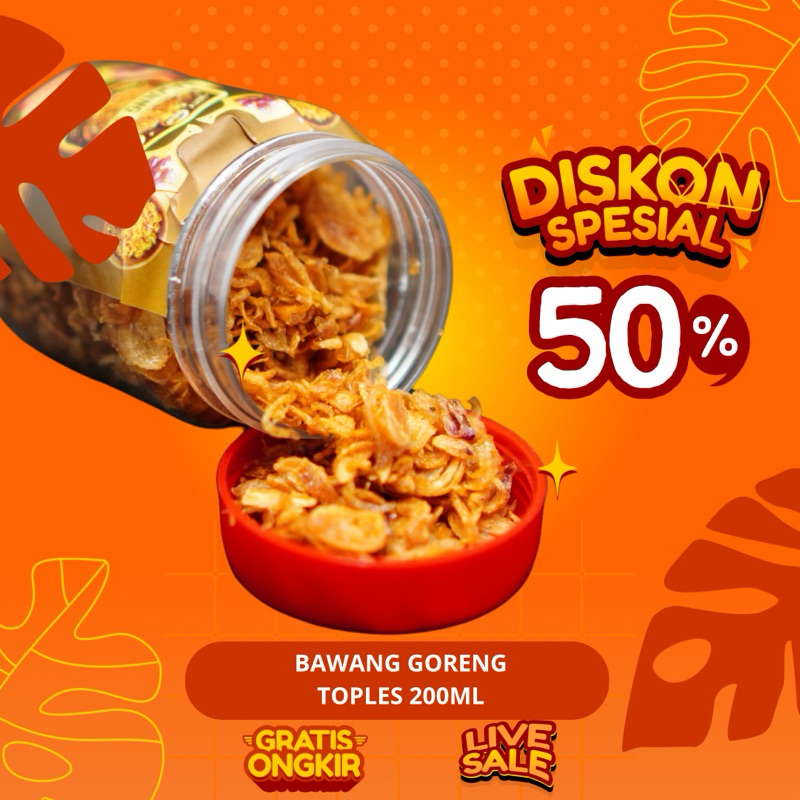 

Bawang Goreng Original Tanpa Tepung - Size 200ML