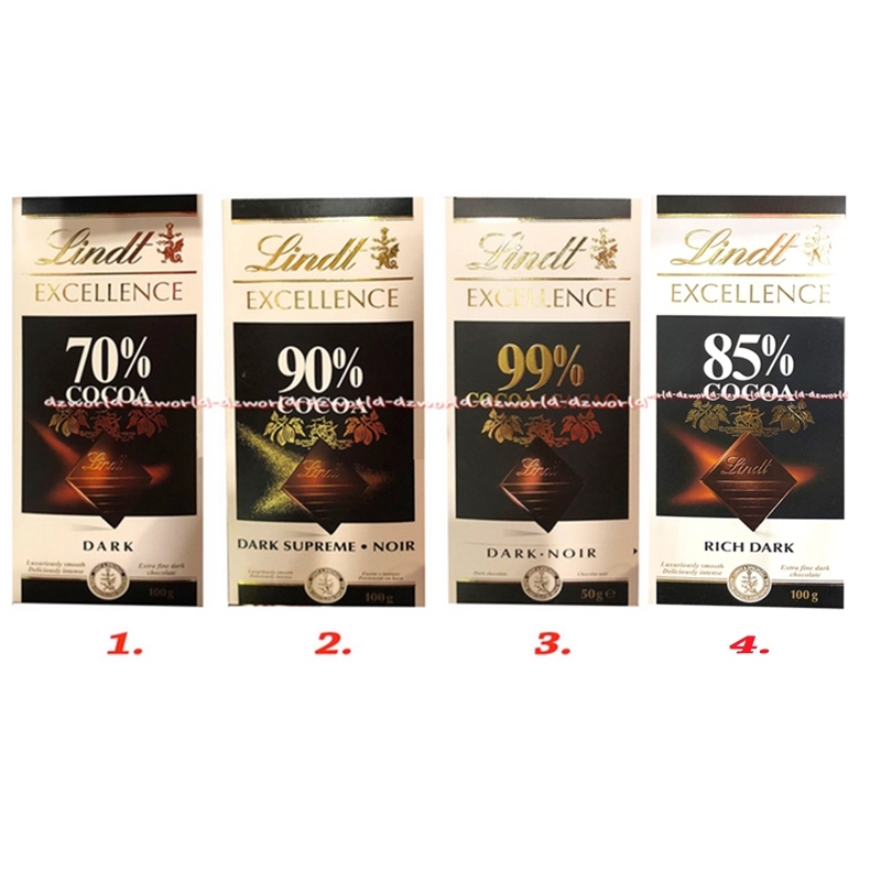 

CLEARANCE SALE - Lindt Excellence 90% 70% Orange Sea Salt Cocoa Dark 100 Gram