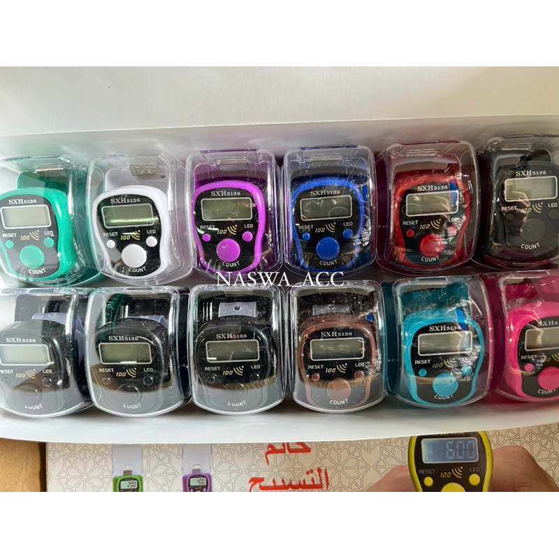 (1LUSIN) tasbih digital ALARM LED SHX5136/tasbih digital alarm 100 akan bunyi