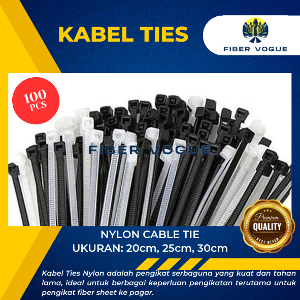 

[FIBERVOGUE] Kabel Ties Pengikat Fiber Plat Roll Penutup Pagar 20cm/25cm/30cm - GOOD QUALITY ANTI PUTUS