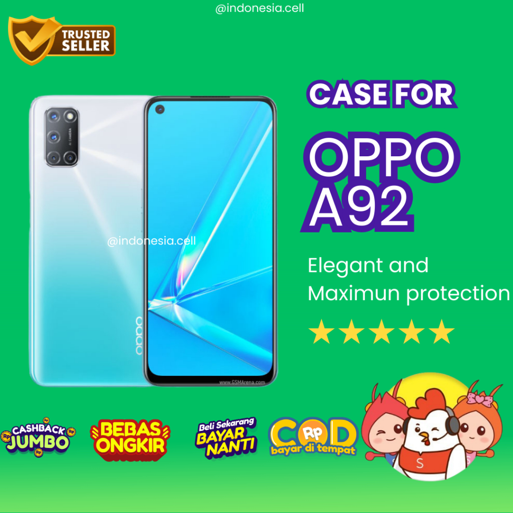 CASE OPPO A92 / KESING OPPO A92 / CASE AIRBAG / CASE BENING CASE HITAM OPPO A92 / ANTICRACK OPPO A92