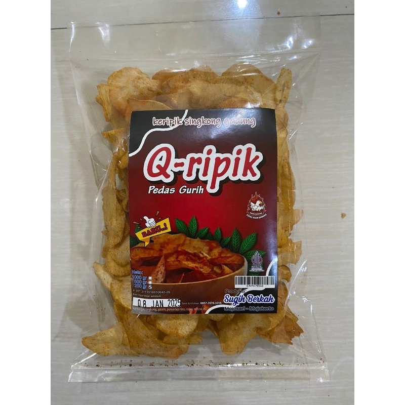 

Keripik singkong gadung rasa pedas ayam bawang 250gr