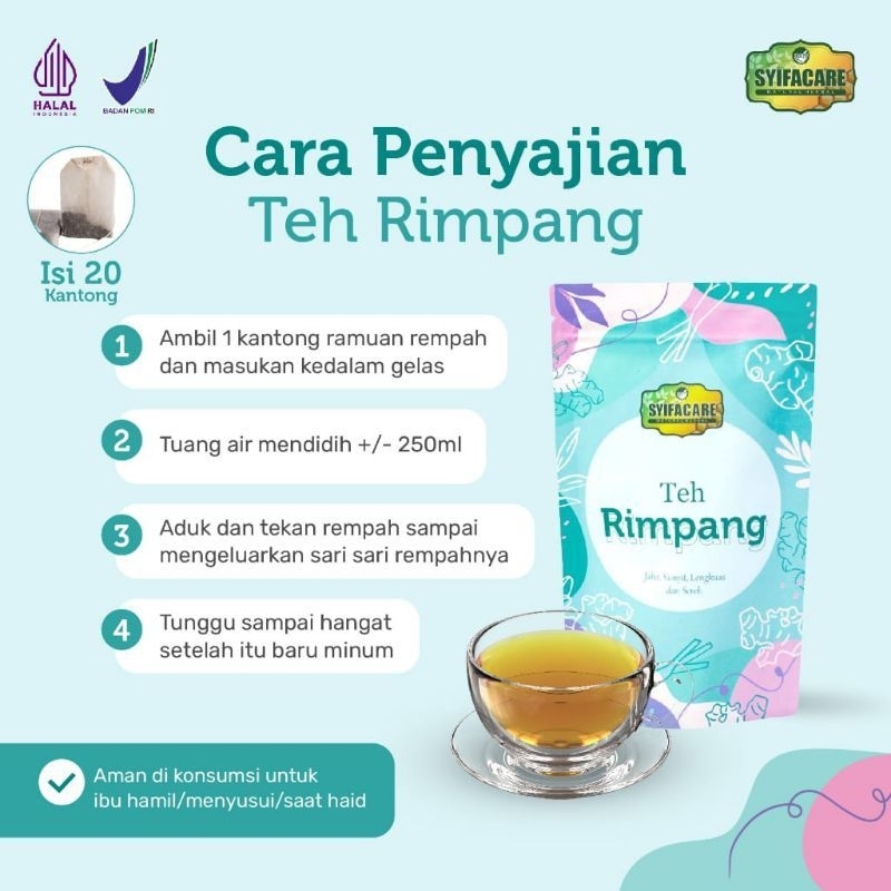 

Teh Rimpang BPOM | Teh Celup Rempah | Teh Diet Detox | Pelangsing Herbal | Imunitas