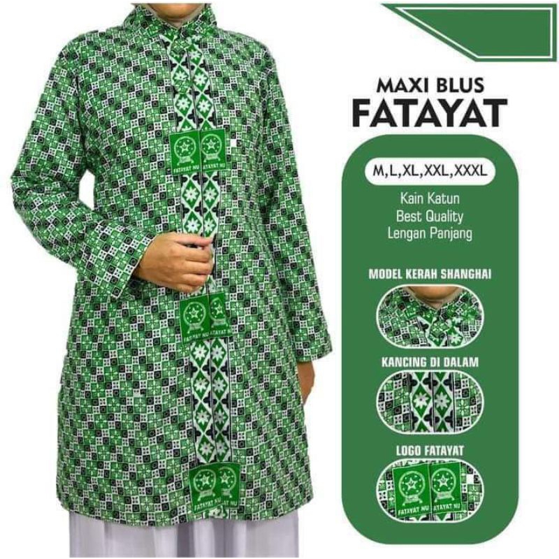 Batik Fatayat//Seragam Fatayat//Atasan Fatayat//Tunik Fatayat// bahan katun