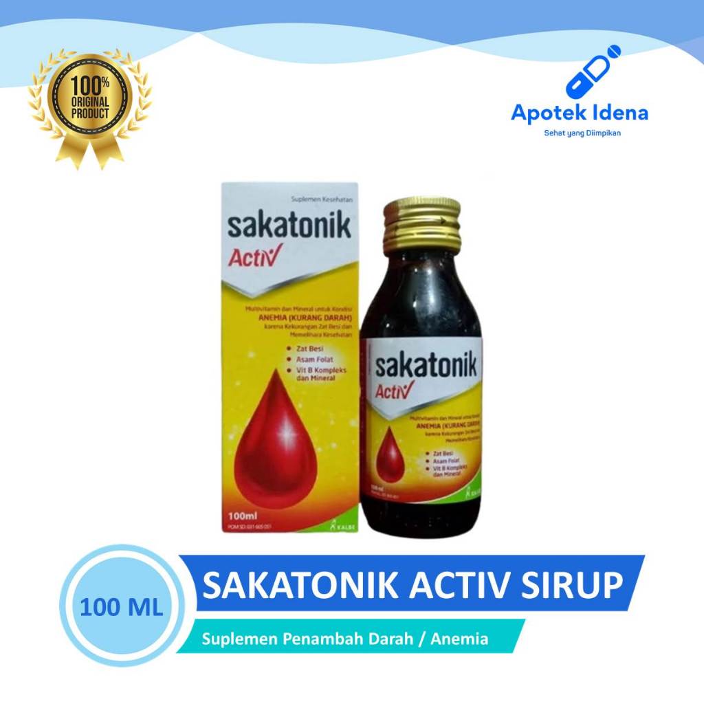 SAKATONIK LIVER ACTIV 100 ML SUPLEMEN PENAMBAH DARAH, CEGAH ANEMIA