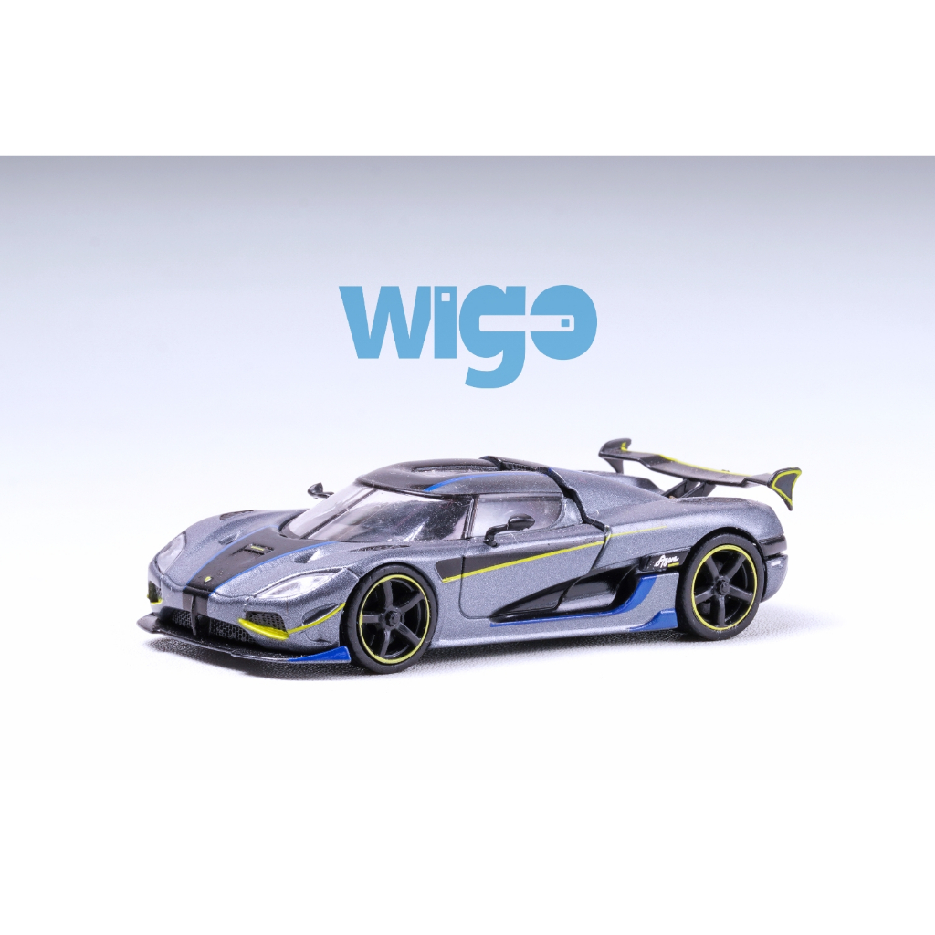 Tarmac Works LOOSE Koenigsegg Agera RS abu-abu strip hitam Diecast