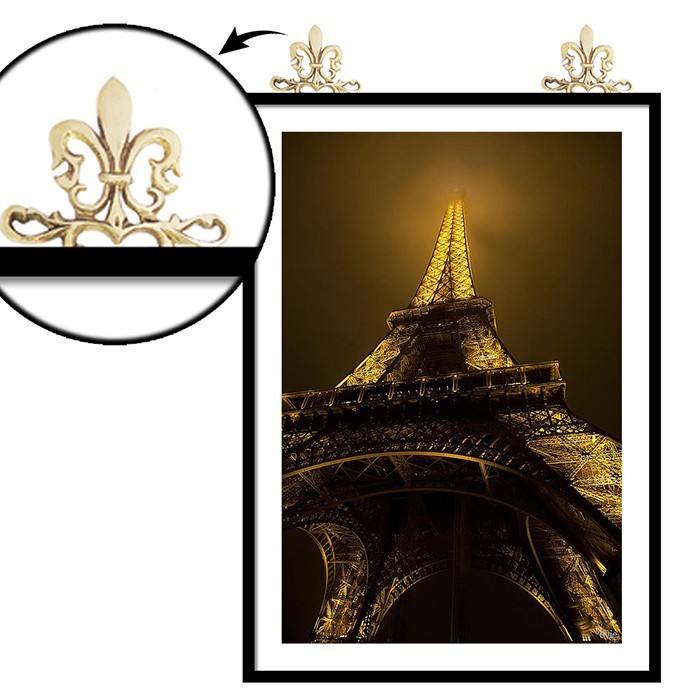 6 pcs Set - 10cm Picture Photo Frame Hanger Hook / Ornate Brass Bracket Mirror Picture Art Frame Han