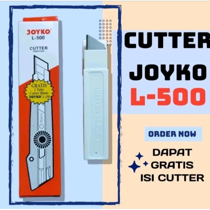 

cutter joyko / cutter besar / cutter besar joyko l 500 / cutter l 500 + bonus isi / cutter joyko besar dapat bonus isi