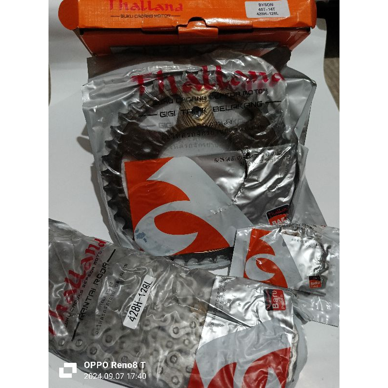 [1 SET] GEAR SET BYSON GEARSET BYSON GEAR PAKET BYSON LENGKAP GEAR DEPAN, BELAKANG+ RANTAI BYSON THA