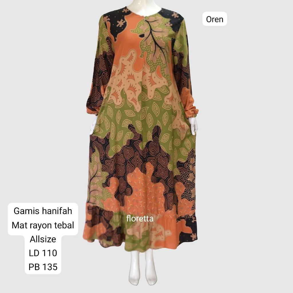 Gamis Hanifah by Boshe wear/ Mat Rayon tebal