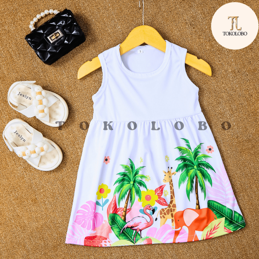 TOKOLOBO 12.12 BIRTHDAY SALE DRESS ANAK DONITA | DRESS ANAK PEREMPUAN LENGAN PENDEK [Estimasi 1-7 ta