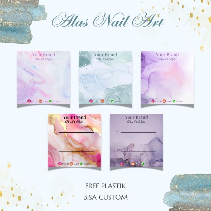 

Alas Packaging XXXI / Alas Nail Art / Free Plastik / Alas Press On Nails / Kertas Packing / Alas Aksesoris