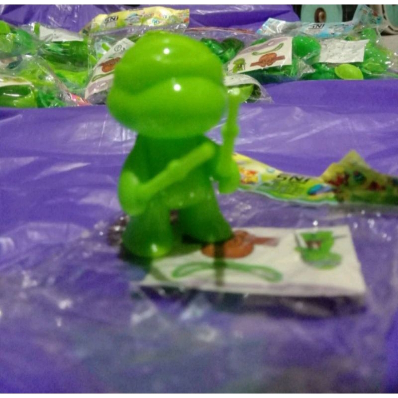 mainan anak bongkar pasang kura" ninja stiker