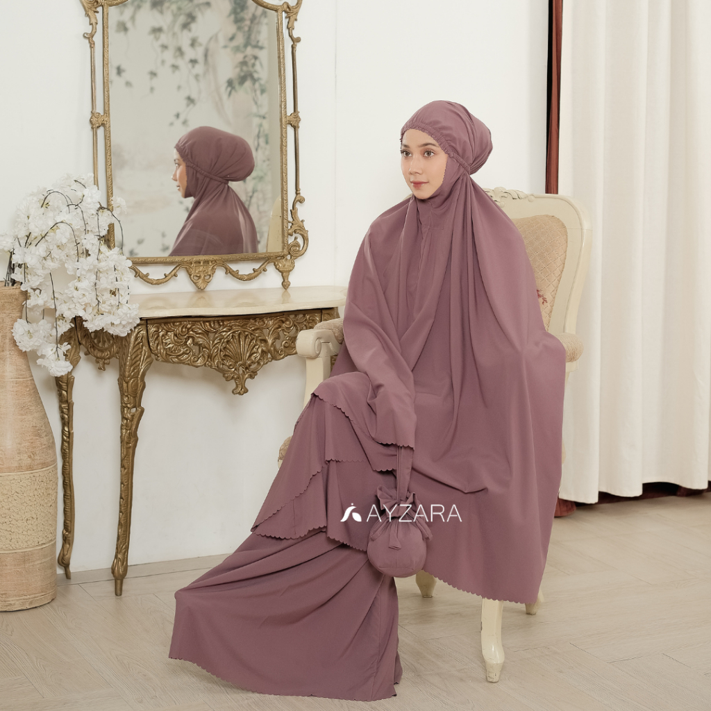 Promo Ayzara - Mukena Dewasa Lite Polos Ataya Series