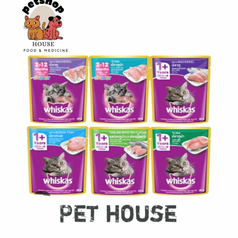 WHISKAS POUCH Makanan Basah Kucing, WHISKAS ADULT DAN KITTEN