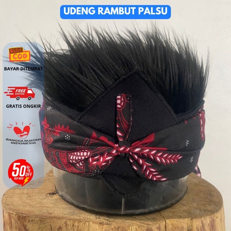 Udeng Rambut Palsu / Blangkon Rambut Palsu / Bendo Rambut / Udeng Sunda / Blangkon Solo / Blangkon J