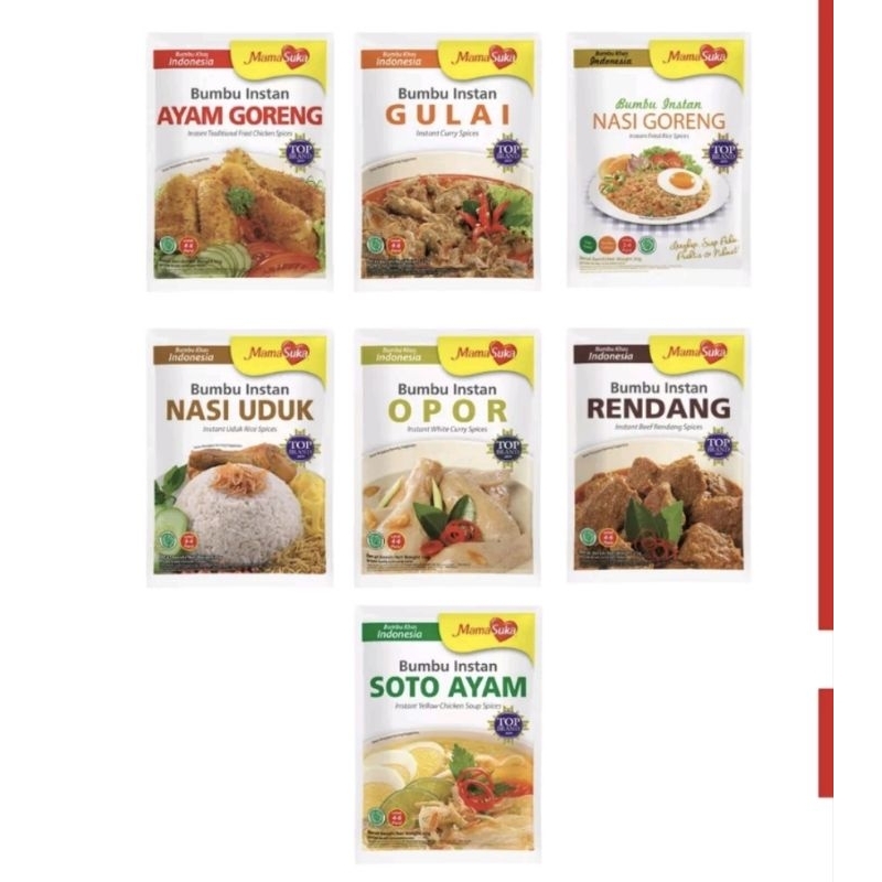 

Bumbu MAMASUKA Rendang Ayam Goreng Soto Nasi uduk Nasi goreng