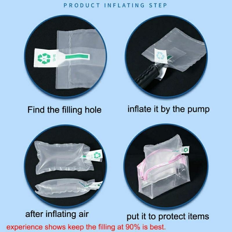 Kantong Udara Air Bubble Bag Plastik Udara Display isi Angin Dalam Tas Packing Hemat Aman Kosmetik Gadget Elektronik Inflatable Air Buffer Poly Air Wrap Pack Anti Pecah Bantalan Pelindung Kemasan Produk Kecil isian tas Buffer