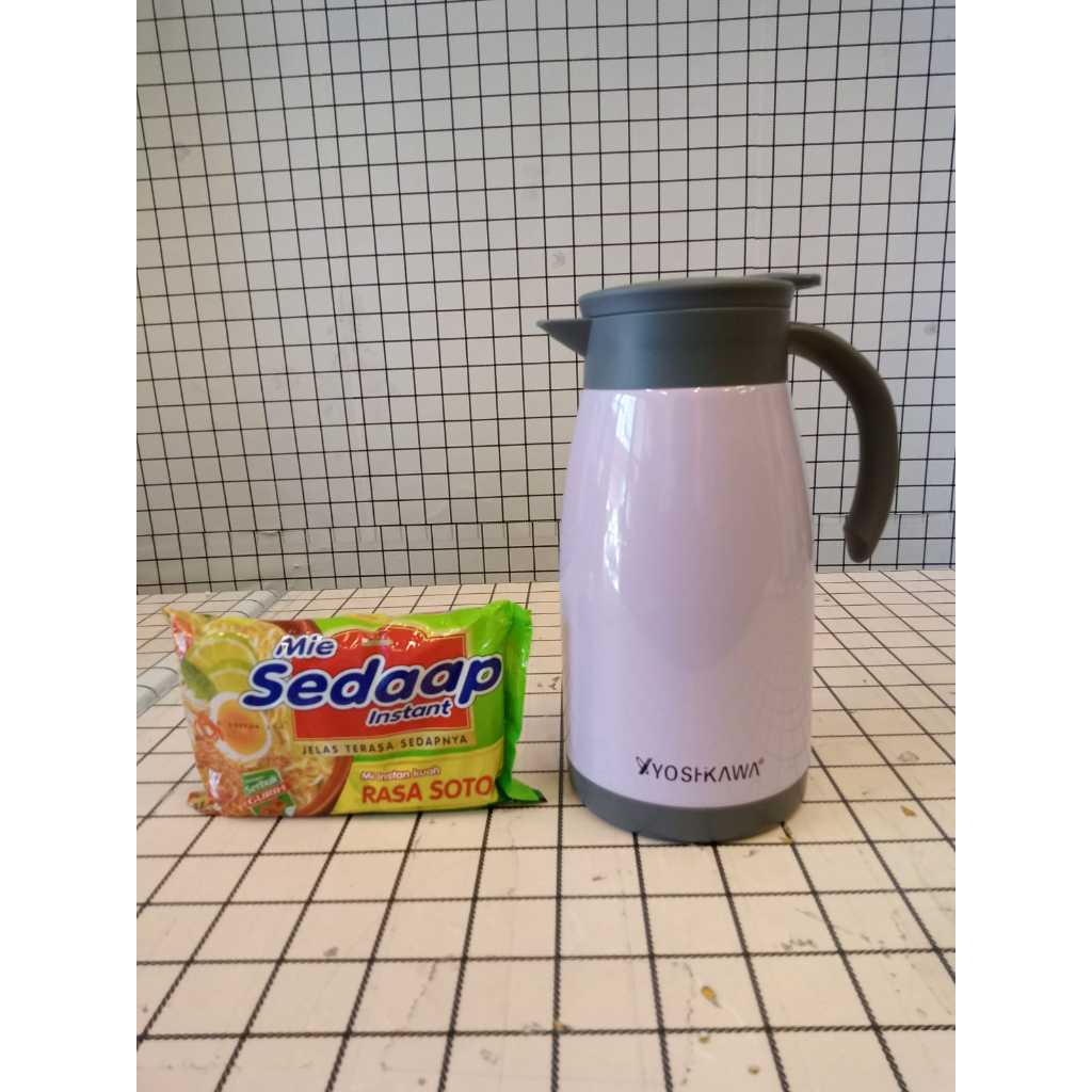 Yoshikawa Water Jug Termos Tuang Stainless Blue Yellow Purple Pink 1000ml KD6073