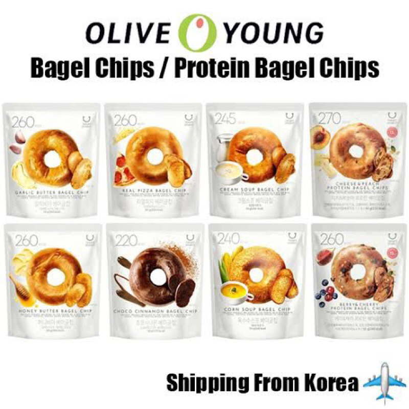 

[Olive Young Delight Project] Bagel Chips｜Garlic / Chocolate Cinnamon / Real Pizza / Honey / Cream Soup / Corn Soup / Very & Cherry / Cheese & Peach